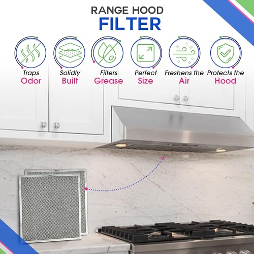 Stove Vent Filter 11.6x11.2” 99010317 Fits Nutone Broan Range Hood Filter