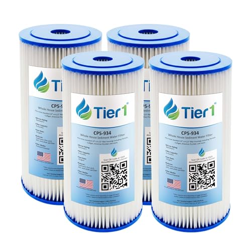 5 Micron 4.5" × 10" Pleated Sediment Filter Cartridge (4 Count)