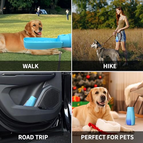 Portable Dog Water Bottle 19oz Blue