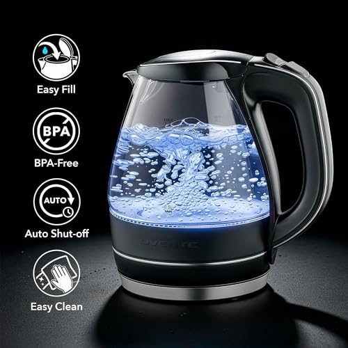 1.5L Glass Electric Kettle Water Boiler