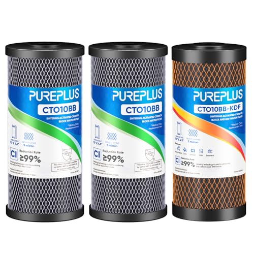5 Micron 10"x4.5" Whole House Water Filter Replacement Bundle 3 Pack (3 Count)