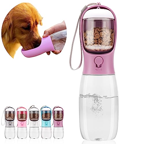 Dog Water Bottle with Food Container