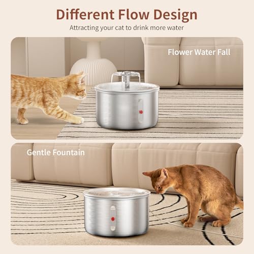 Stainless Steel Cat Water Fountain (68 Fl Oz)