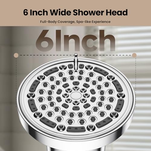 6 inch Rain Shower Head with Filter