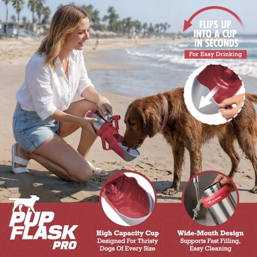 PupFlask Pro Portable Insulated Dog Water Bottle (50 Fl Oz)