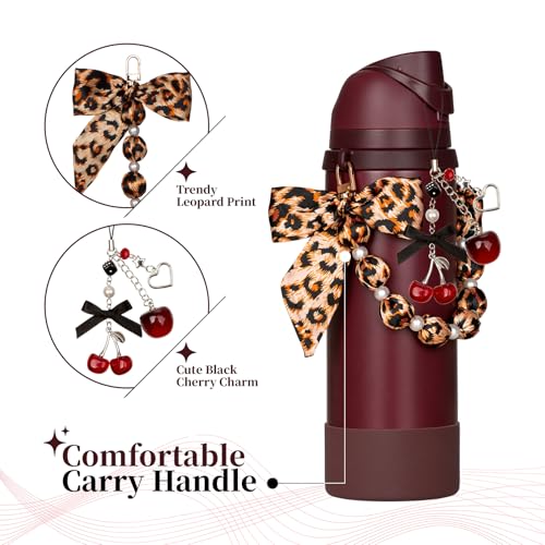 5Pcs Black Cherry Accessories for Owala with Boots