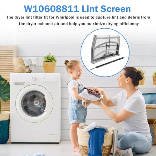 W10859086 Dryer Lint Filter Fit for Whirlpool Maytag MEDB835DW4 MGDB835DW4