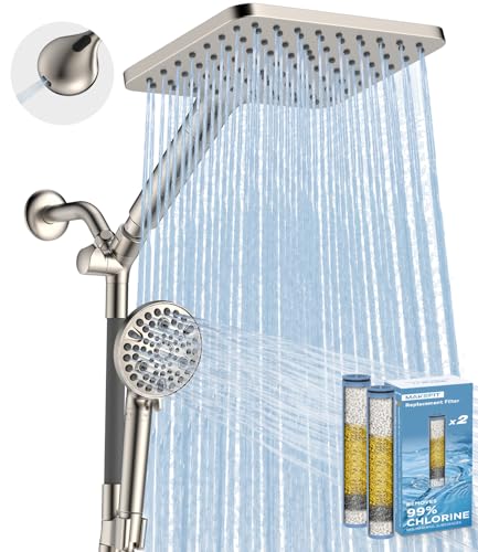 Dual Filtered Rain Shower Head Combo