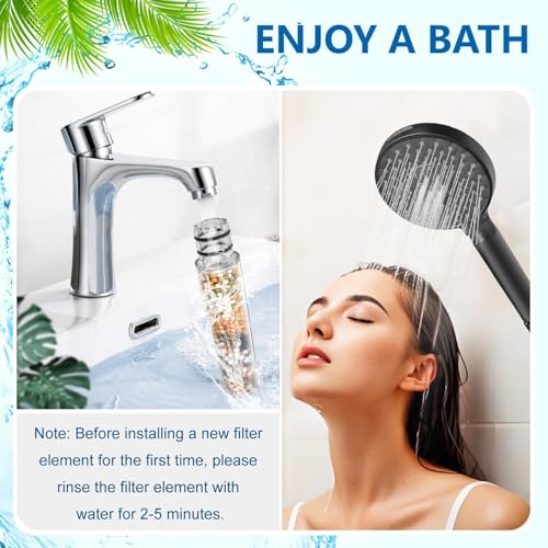 2 PACK Replacement Shower Head Filter Cartridge Compatible with SR SUN RISE Handheld Showerhead
