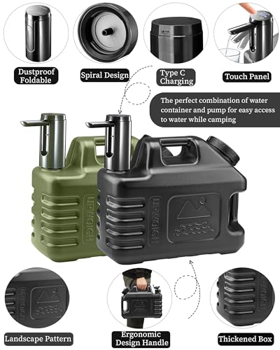3.5 Gallon Water Jug with Rechargeable Touch Pump