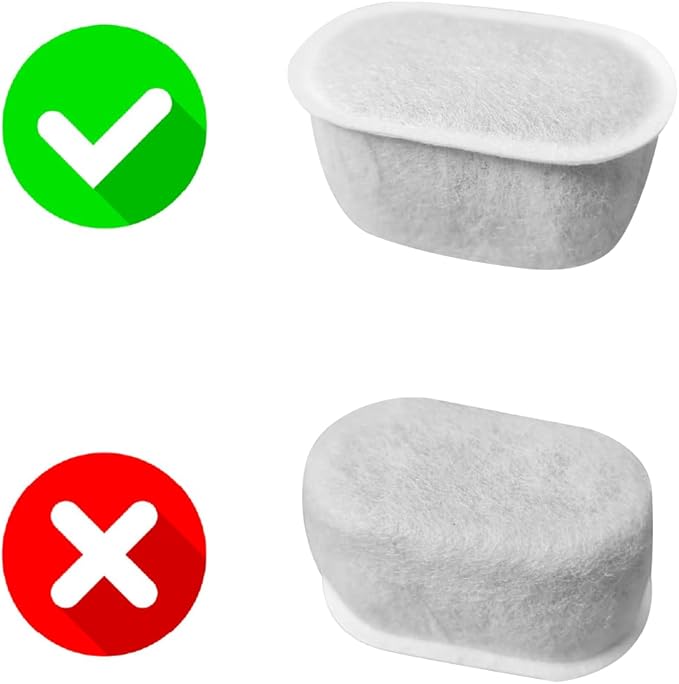 Cat Water Fountain Charcoal Replacement Filters Compatible with W300 W300B W500 Automatic Pet Fountain 67oz/2L & 71oz/2.1L & 118oz/3.5L Dog Water Bowl Drinking Dispenser (6 Pack)