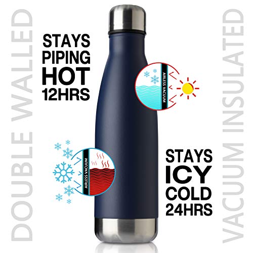 17oz Sport Water Bottle Vacuum Insulated Stainless Steel Leak