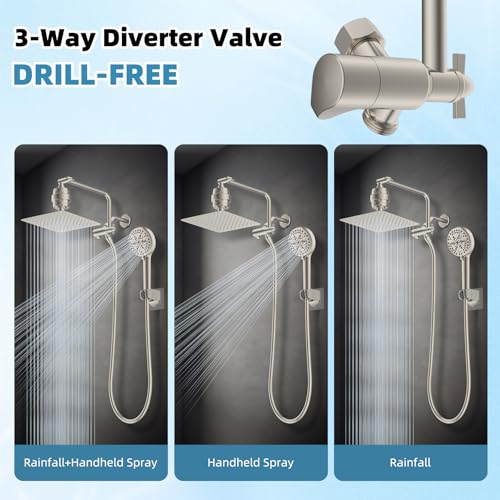 10" Metal Filtered Shower Head with 10