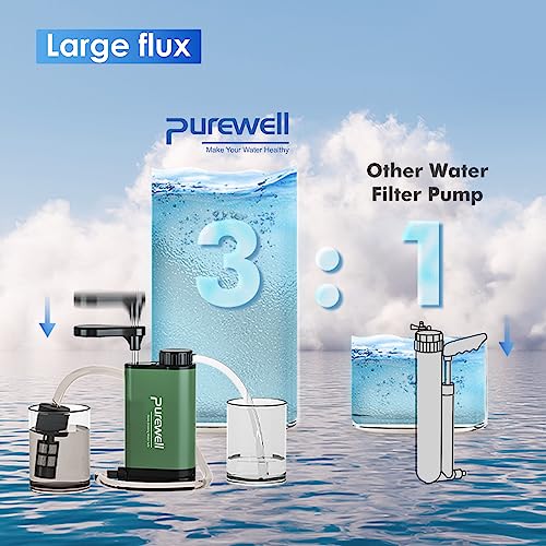 Stainless Steel Water Filter Pump with Replaceable Carbon 0.01 Micron Water Filter