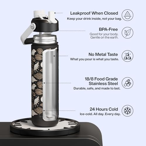 Insulated Water Bottle with Straw Stainless Steel Water Bottle
