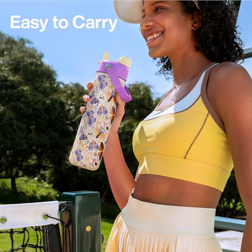 Insulated Water Bottle with Straw Stainless Steel Water Bottle