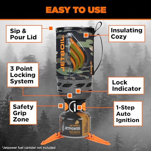 Flash 1.0L Portable Fast Boil Stove for Camping and Backpacking with 1