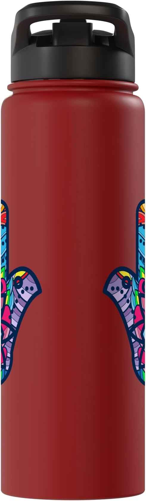 Colorful Nazar Amulet Hamsa Symbol Blue Evil Eye Ornament Stainless Steel Insulated Water Bottle