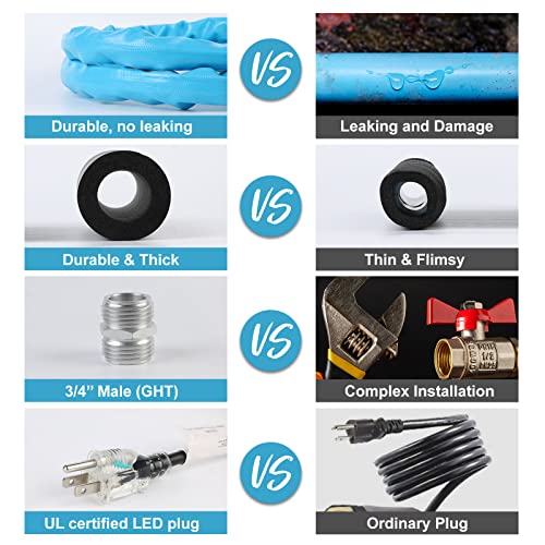 Heated RV Water Hose 75FT x 5 (75 Foot)