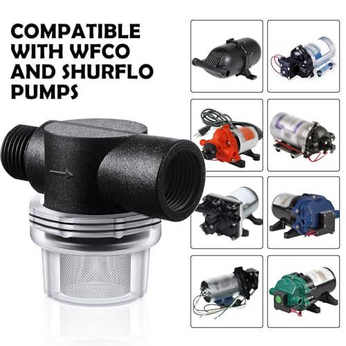 2 Pcs Water Pump Strainer Filter Set Include Twist on Pipe Filter and Extra 50 Mesh Stainless Steel Screen (2 Count)