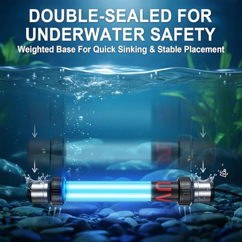 20W UV Pond Clarifier for Koi Pond Aquarium and Fish Tank