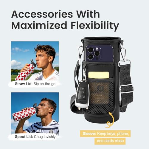 40 oz Insulated Water Bottle with Straw