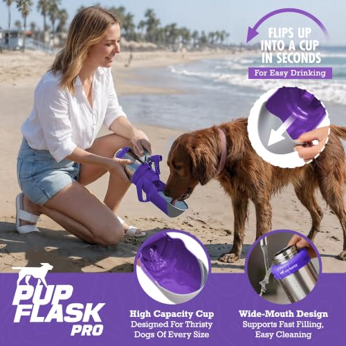 PupFlask Pro Portable Insulated Dog Water Bottle (30 Fl Oz)
