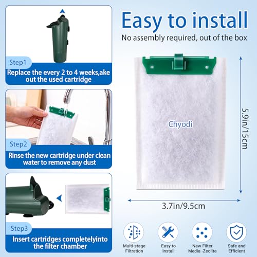 12 Pack Medium Filter Cartridges Compatible with Tetra Whisper Bio (12 Count)