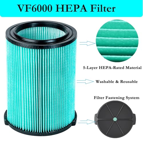 VF6000 5 Layer Replacement Filter for Ridgid Shop Vac 5