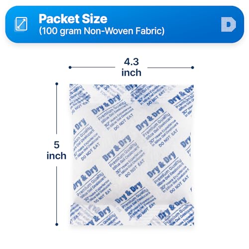 100 Gram [10 Packets] Silica Gel Packets Desiccants