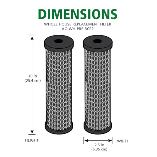 2.5"x10" 5 Micron Carbon Wrap Sediment Filter (2 Count)