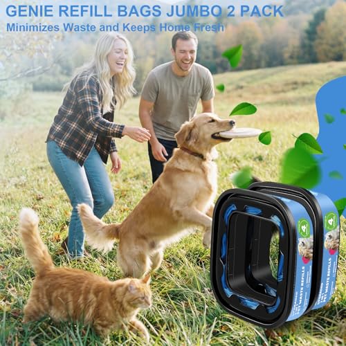 Genie Refill Bags for Cat Dog 2 Pack (2 Count)