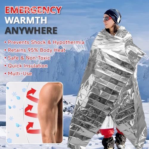 Survival Emergency Thermal Blankets (4 Count)