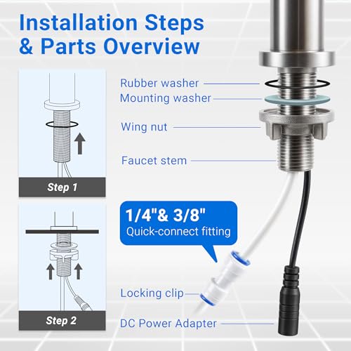 LED UV Drinking Water Faucet for RO & Under Sink Water Filter System