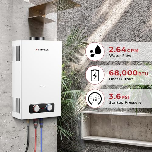 CAMPLUX Portable Propane Water Heater 2.64 GPM