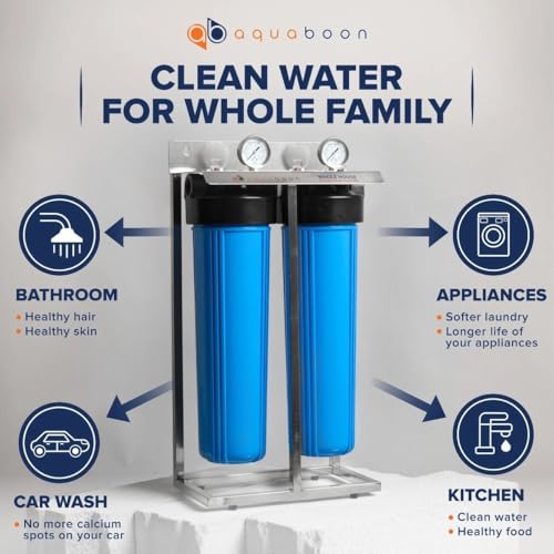 2 Stage Water Filter System with Prefilter & 20x4.5 Anti (2 Count)