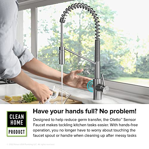 Stainless Steel 21 in Touchless Pull Down Faucet KSF