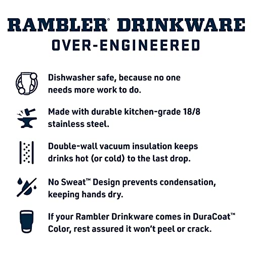 Rambler 25 oz Tumbler with Handle and Straw Lid
