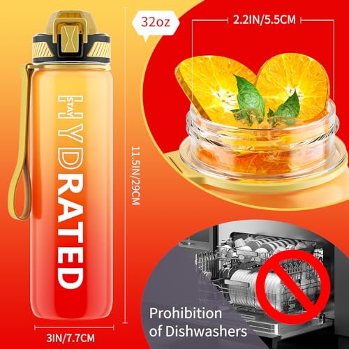 Water Bottle with Straw