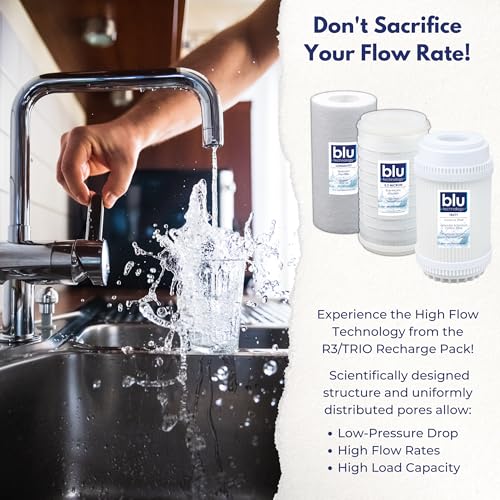 GoBluTech Trio RV Water Filter Recharge Pack for R3 & AR3