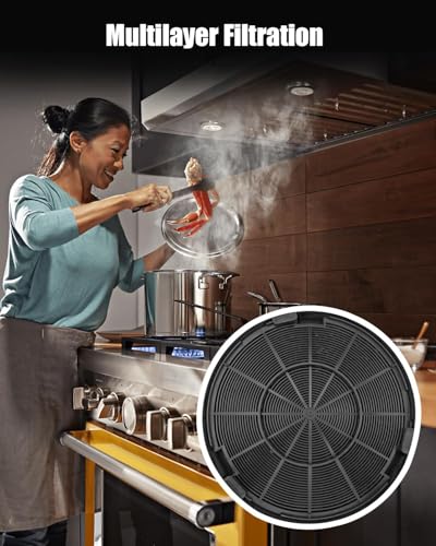 JXCF72 Charcoal Filter Fit for GE BOSCH Range Hood JVW5301BJ1TS (4 Count)