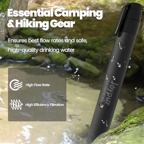 Portable Water Filter Straw for Backpacking (8 Count)
