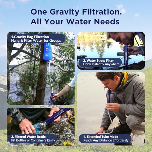 6L Gravity Water Filter Pro for Group Camping