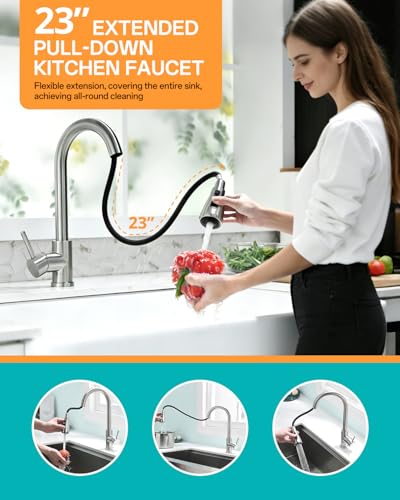 Pull Down Kitchen Faucet
