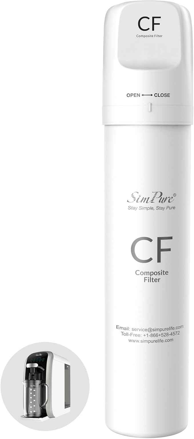 SimPure Y7T Series CF Filter Replacement Cartridge for SimPure Y7T-A, Y7T-C, Y7T-BW-A, Y7T-BW-C, 6 Months Replacement Cartridge (1 Pack)
