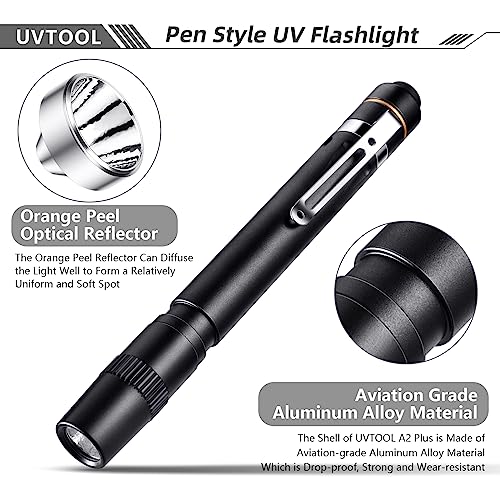 A2D Pen Blacklight 365nm UV Flashlight with Pen High Power Output