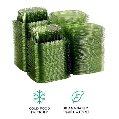 Compostable 12oz Rectangular Deli Containers With Lids (100 Count)