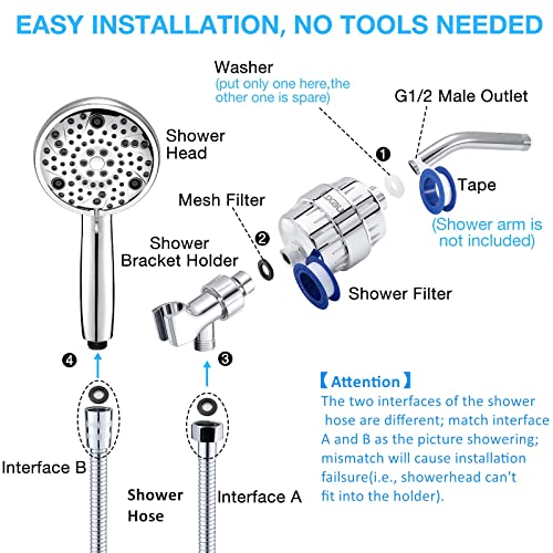 Filtered Shower Head Combo