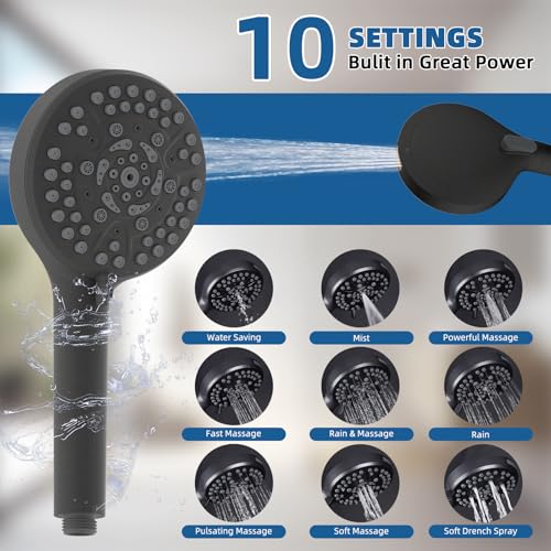 12" Metal Rainfall Shower Head with 10 (3 Count)