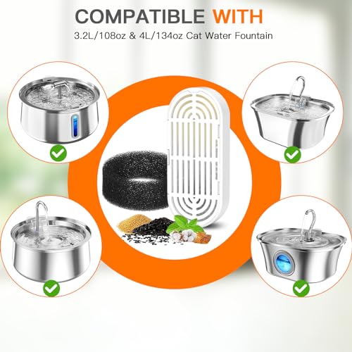 Cat Water Fountain Filters for 108